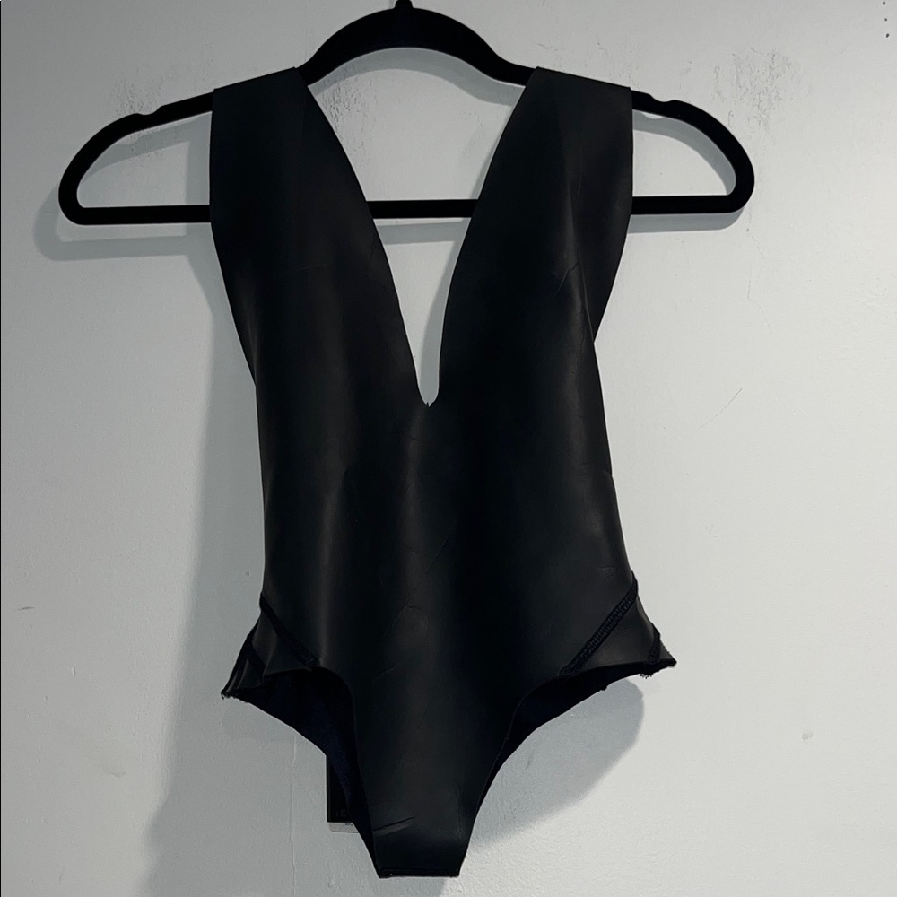 MIKOH Neoprene one piece halter swimsuit NWT